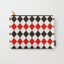 Retro checkered with golden threads Carry-All Pouch