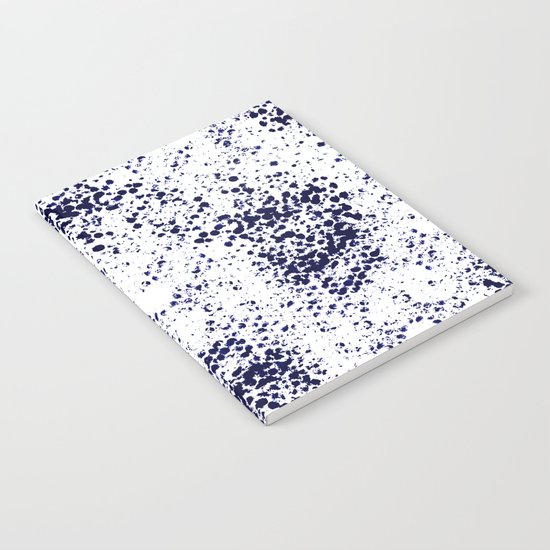 Indigo Splash abstract minimal white and blue nautical water painterly painting monochromatic art Notebook