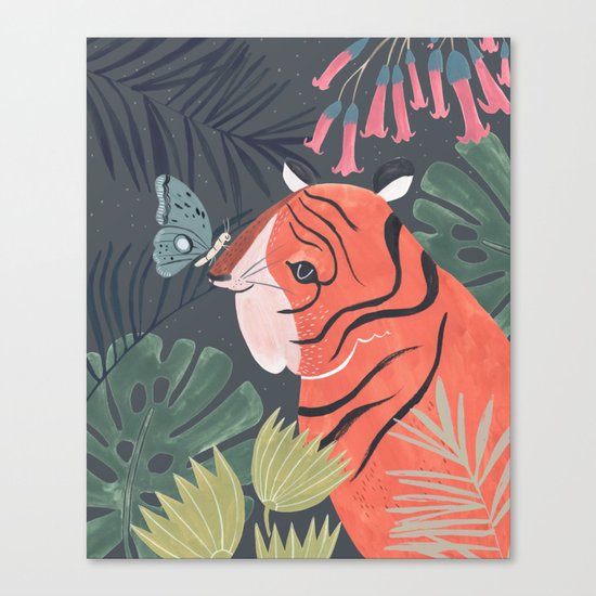 Sleepy Tiger Canvas Print