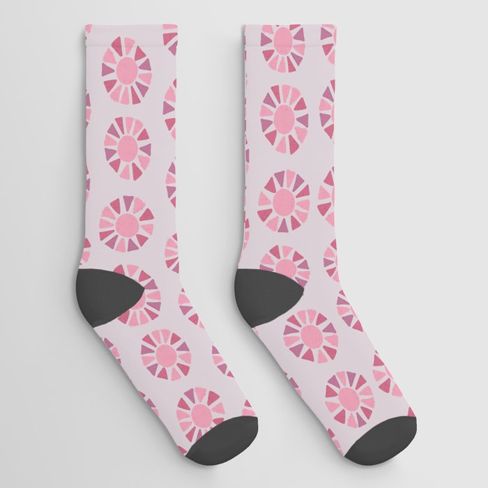 Pink modern sunshine | Cabin Crew Series Socks