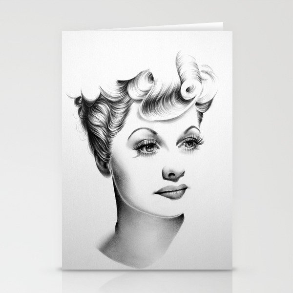 Lucille Ball Minimal Portrait Stationery Cards