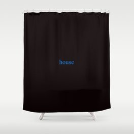 House of Leaves black house. Shower Curtain