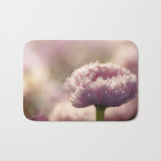 Daisy Flower Floral in Love Bath Mat