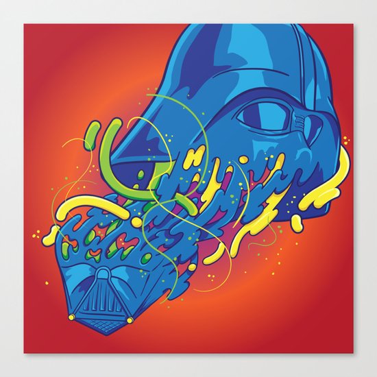 Happily melting Darth Vader Canvas Print