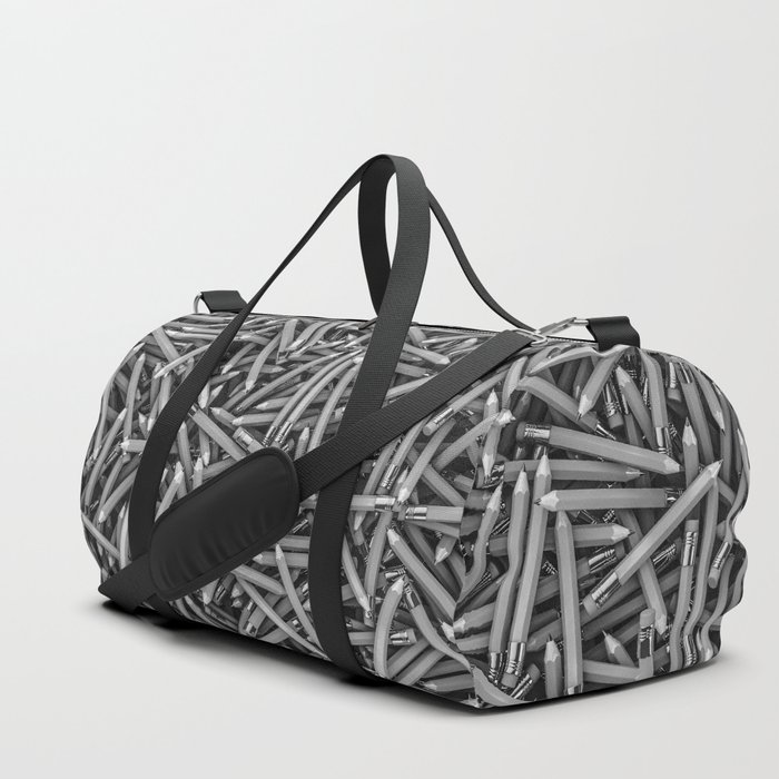 Pencil it in B&W / 3D render of hundreds of pencils in black and white Duffle Bag