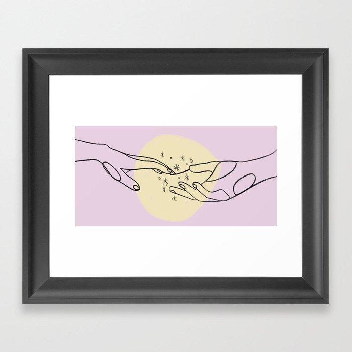 The Spark Between the Touch Of Our Hands Framed Art Print