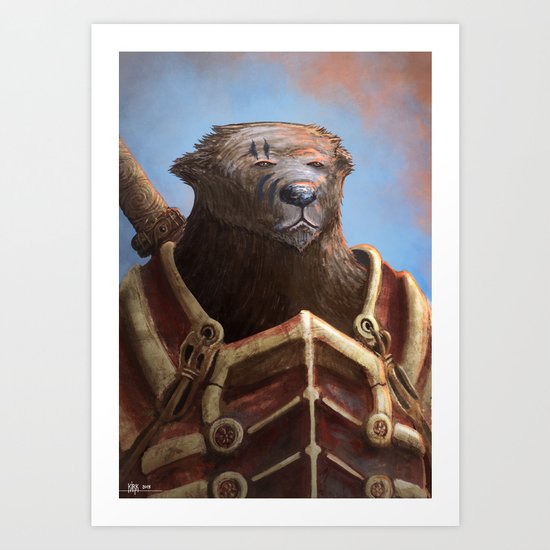 Bear Warrior Art Print