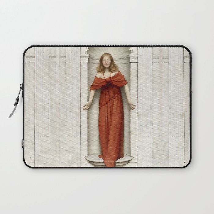 Thomas Cooper Gotch  A Jest Pretty girl in red dress Laptop Sleeve