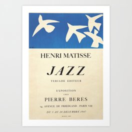 Henri Matisse Exhibition poster 1947 Art Print
