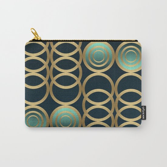 Gold Circles Game Carry-All Pouch