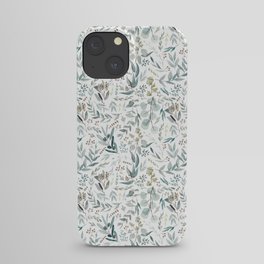 Little Eucalyptus Botanical Pattern iPhone Case