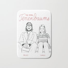 The Royal Tenenbaums (Richie and Margot) Bath Mat | Figurative, Gwynethpaltrow, Vintage, Theroyaltenenbaums, Story, Cute, Illustration, Drawing, Chic, Love 