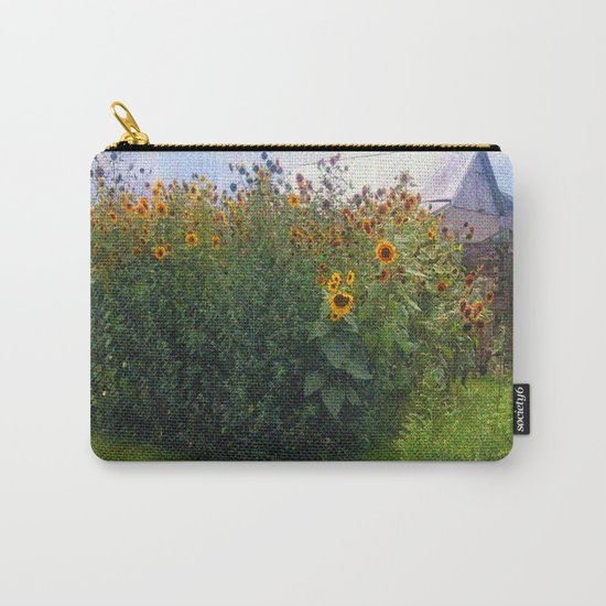 Sunflowers Overgrow the Barn Carry-All Pouch
