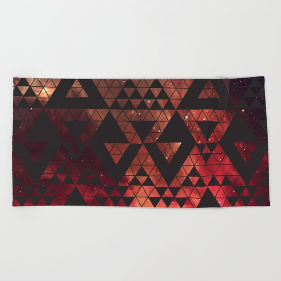 Space Triangles No. 3 Beach Towel