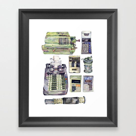 Counting Machines Framed Art Print