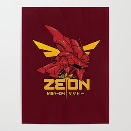 Gundam Head - Sazabi Neo Zeon Poster