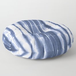 Blue stripes tie dye Floor Pillow