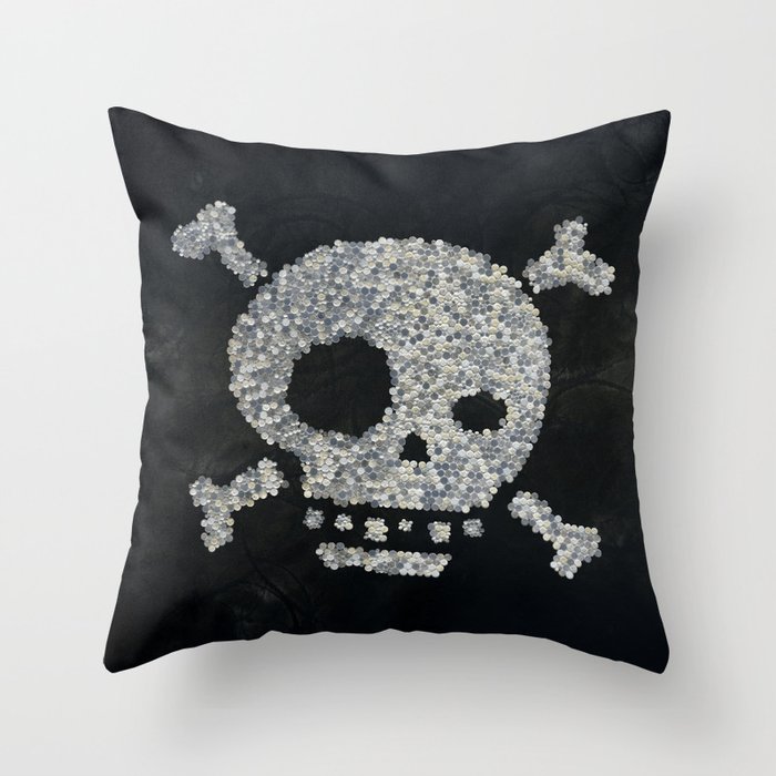 Confetti’s skull Throw Pillow
