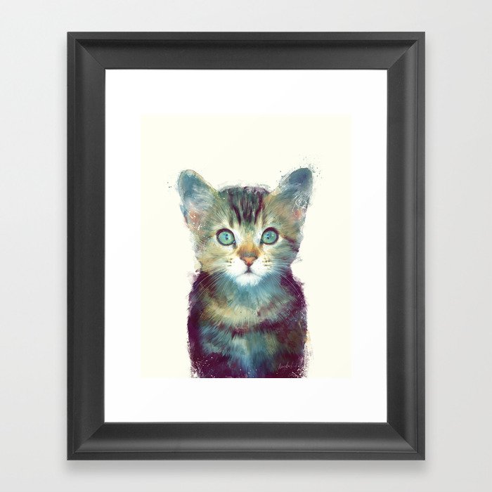 Cat // Aware Framed Art Print