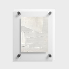 Relief [1]: an abstract, textured piece in white by Alyssa Hamilton Art Floating Acrylic Print