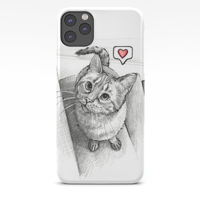 Cute Kitty Cat Love Me Iphone Case By Olechka Society6