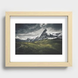 Dramatic mood with the Eiger Switzerland mountain | Landscape photography Recessed Framed Print