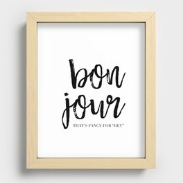 Bon Jour Recessed Framed Print