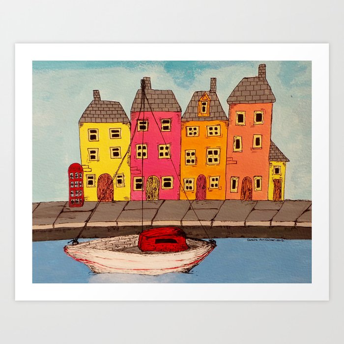 By the Canal  Art Print