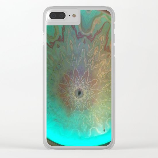 Green Glass eye Clear iPhone Case