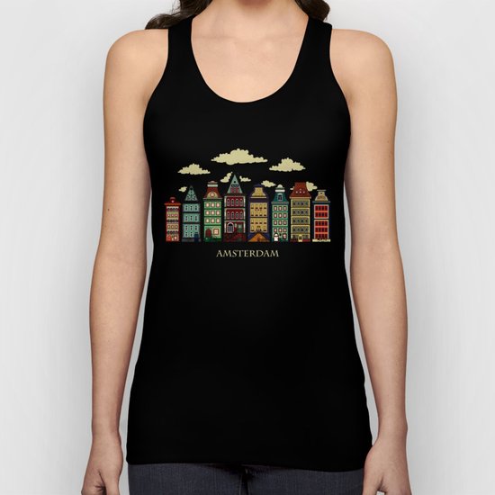 Amsterdam red Unisex Tank Top