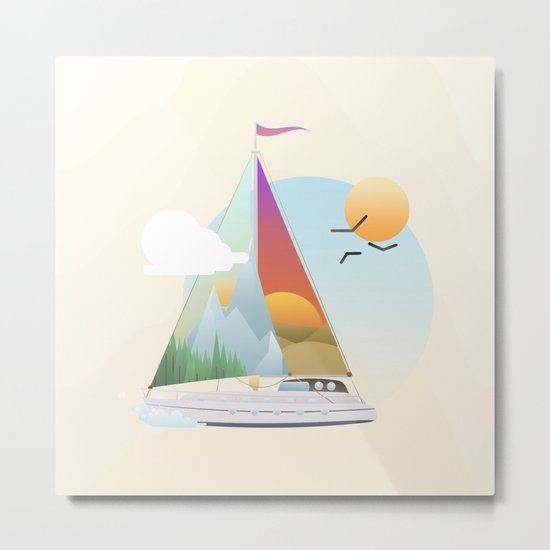 Seaside Vacation Metal Print