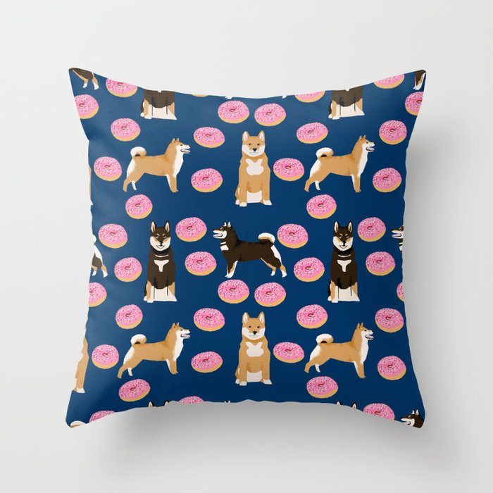 shiba inu throw pillow