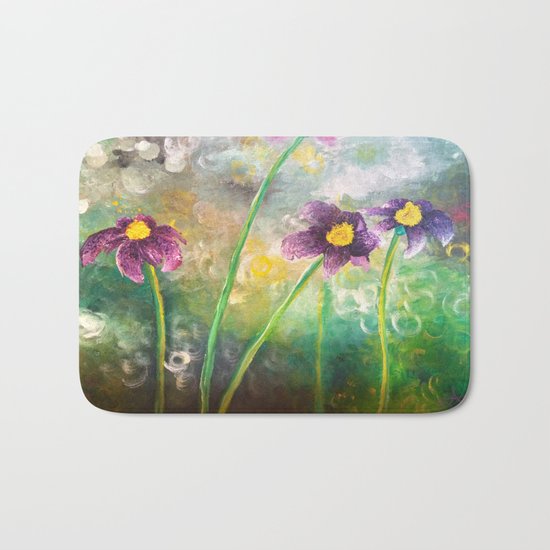 Purple Flower Bath Mat