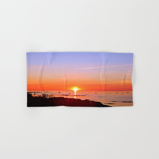 Kayak Silhouette at Sunset Hand & Bath Towel