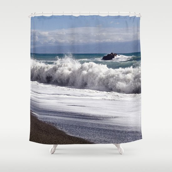 WAVES EASTCOAST SICILY Shower Curtain