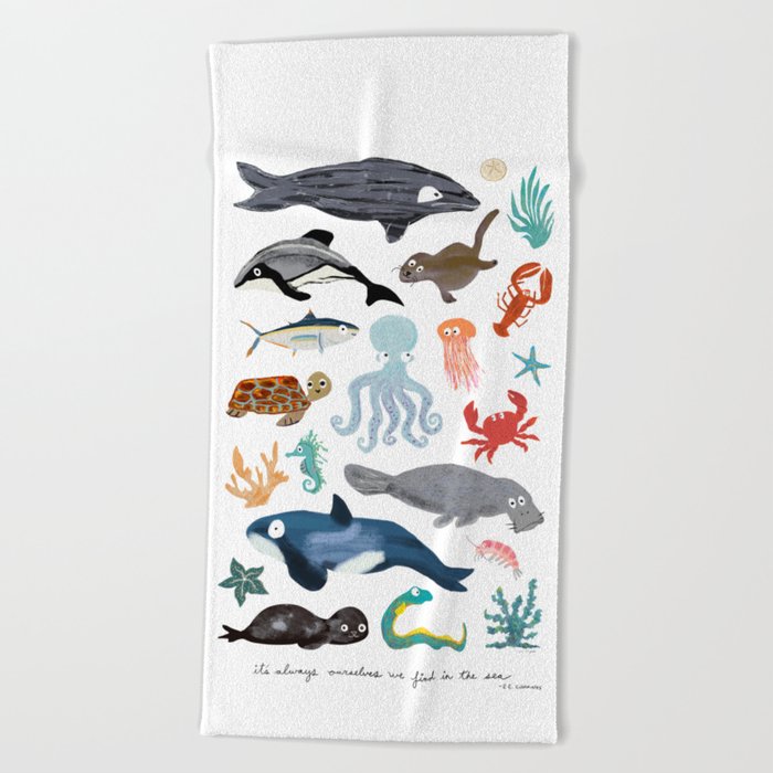 Sea Change: Ocean Animals Beach Towel