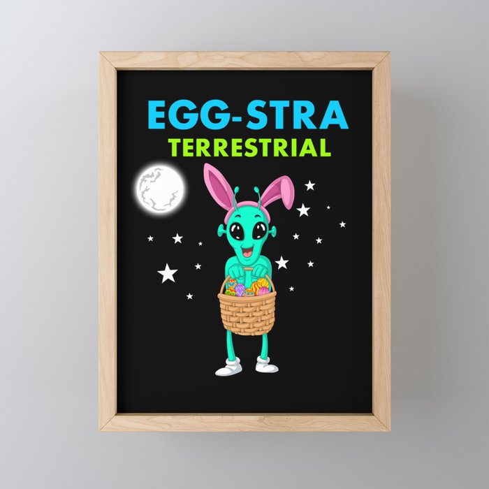 Alien egg-stra terrestrial Framed Mini Art Print