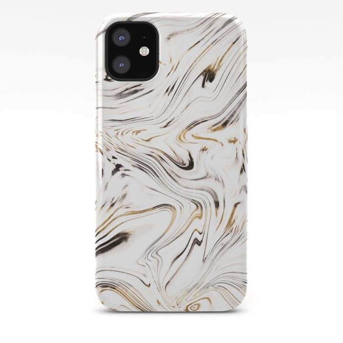 Liquid Gold Silver Black Marble 1 Decor Art Society6 Iphone