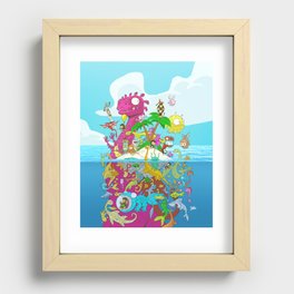 What lies beneath the ocean? Recessed Framed Print