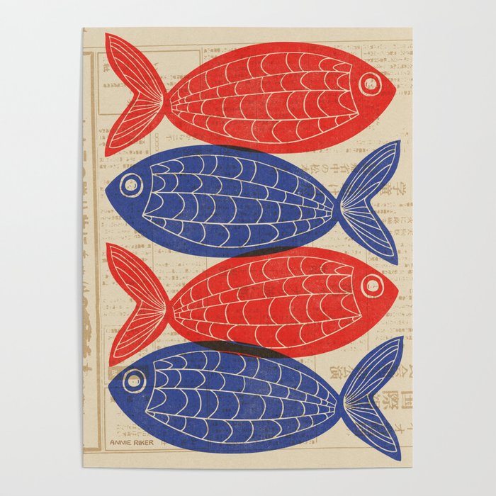 Red Fish, Blue Fish Poster