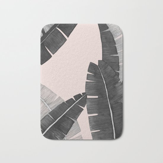 Banana leaves summer Bath Mat