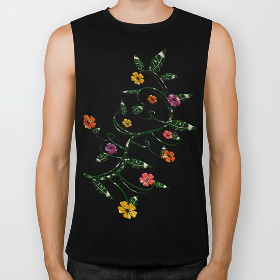 Winter Flowers Biker Tank