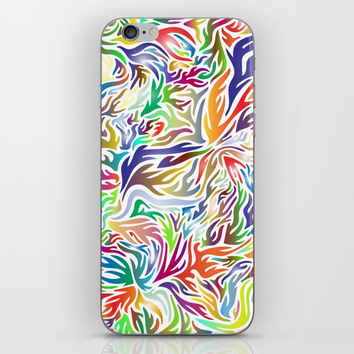 Abstract multi colour flames. iPhone Skin