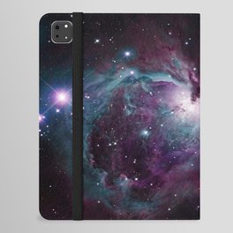Orion Nebula Purple teal full iPad Folio Case