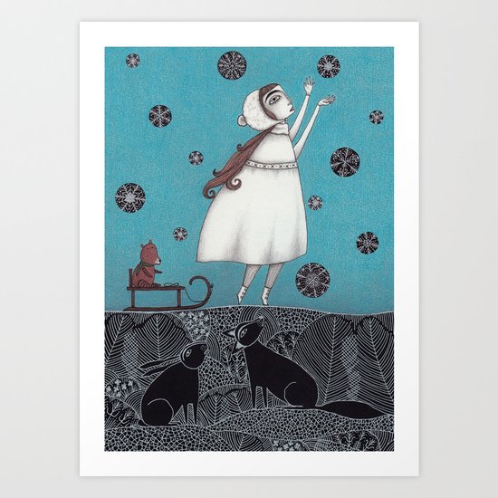 Between the Woods and Frozen Lake Art Print