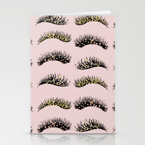 Blush pink - glam lash design Stationery Cards