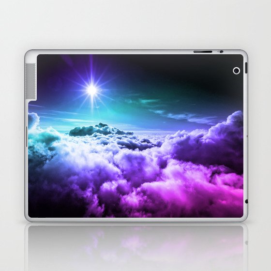Cool Tone Ombre Clouds Laptop & iPad Skin