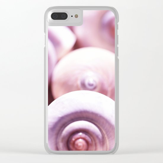 Dream of last summer I - Animal Snail Shells in pink on #Society6 Clear iPhone Case