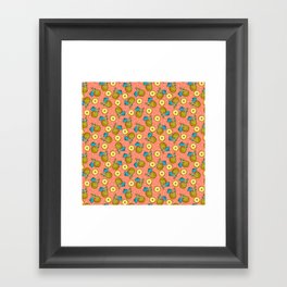 pineapple cocktails - peach Framed Art Print