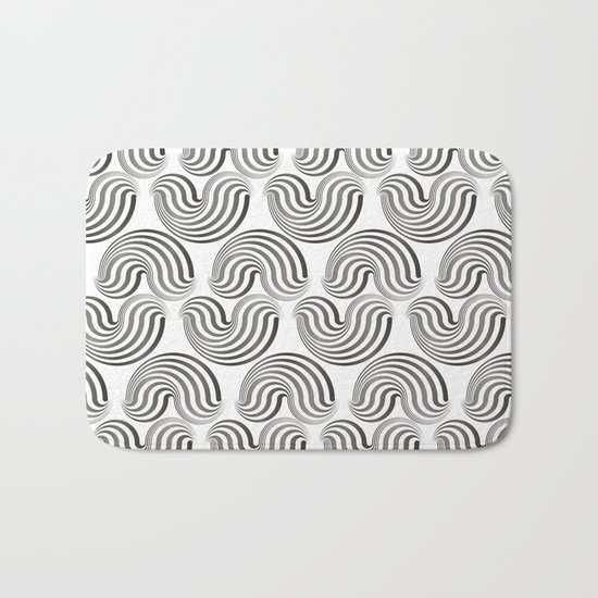 Black and white pattern - Optical game12 Bath Mat
